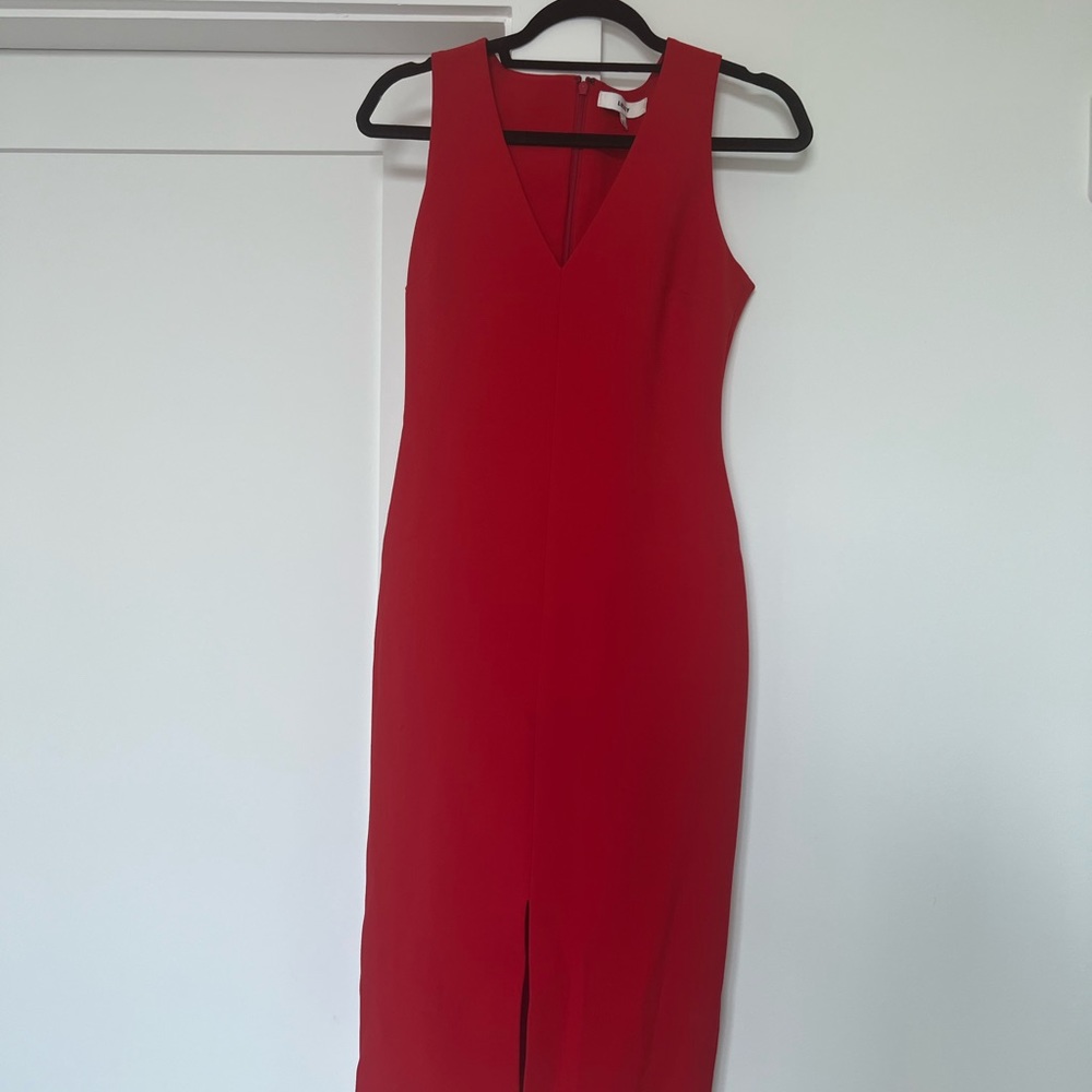 Red likely sheath dress